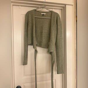 American Eagle lounge Olive ballet wrap Cardigan
